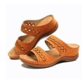thumbnail image 6 of VerPetridure Black Sandals Women Lightweight Soft Sole Large Size Retro Slope Heel Comfortable Women's Slippers, 6 of 6