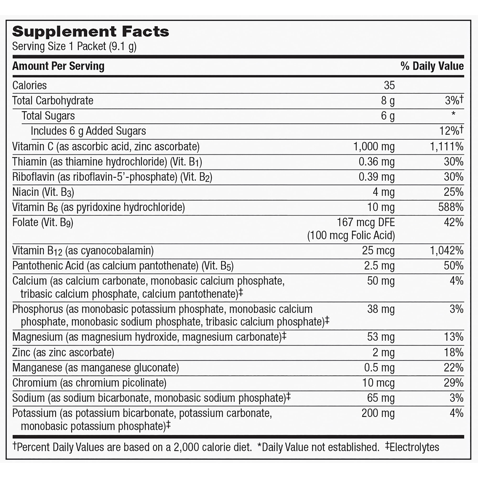 (3 pack) Emergen-C 1000Mg Vitamin C Powder for Immune Support Super Orange - 2 Ct
