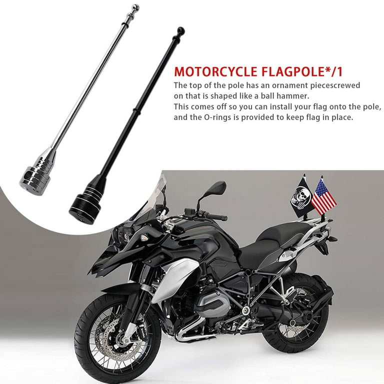 Universal Motorcycle Bike American USA Flag pole Luggage Rack T9L5 