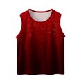 thumbnail image 2 of QTOCIO Summer Girls Tank Top, Toddler Girl Clothes, Toddler Kids Boys And Girls Fashion Cute Gradient Print Soft Sleeveless Bottom Camisole, Red, 14 Years, 2 of 6