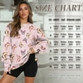 thumbnail image 3 of SCRAWLGOD Butterfly Print Beige Pink Womens Round Neck Sweatshirts with Pockets Long Sleeve Trendy Pullover Casual Comfy Drop Shoulder Loose Fit Tops Fall Clothes, L, 3 of 7