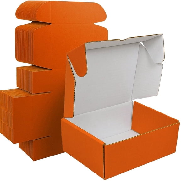 Ucanpack Corrugated Mailer Box Packing Supplies For Moving Medium Orange, 8 x 3 x 2" - 50 Pcs