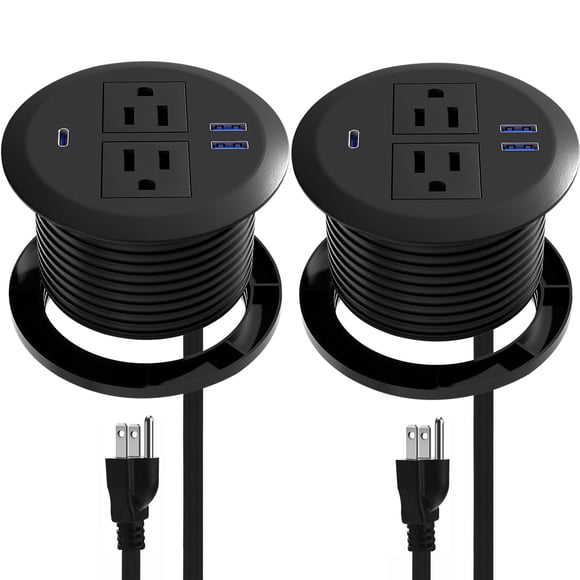 Escritorio Power Grommet Meeoueoiu con PD 20 W USB-C 2 USB-A