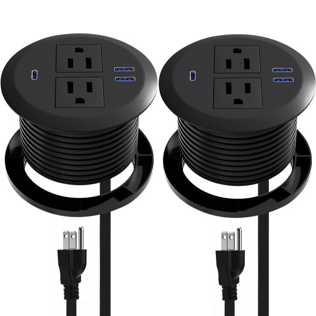 Escritorio Power Grommet Meeoueoiu con PD 20 W USB-C 2 USB-A