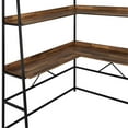 thumbnail image 5 of Furniture of America Narvay Metal Corner Writing Desk with USB in Brown, 5 of 6