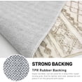 thumbnail image 6 of Long Hallway Runner Rug 2.6x18 Non-Slip Washable, Moroccan Vintage Beige Boho Kitchen Rugs Ultra Soft Distressed Geometric Floor Carpet Runners for Bedroom Laundry Stairway Entryway, 6 of 8