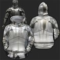 thumbnail image 3 of Sudadera con capucha con estampado 3D de samuráis para hombre, sudadera con capucha con gráfico de caballeros de armadura, sudaderas geniales de moda para niños, suéter superior Harajuku de invierno, 3 of 5