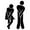 Black, variant on Men's & Women's Restroom Signs Self Adhesive Back Toilet Door Plates Sign Bathroom Door Signage for Commercial Mall Restaurant Office Black
