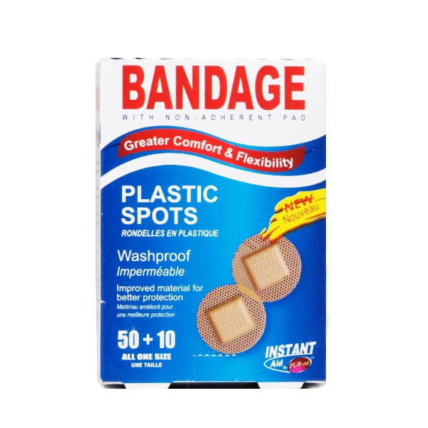 Bandage de Points en Plastique d'Aide Instantanée- (60 dans 1 Pack) (Pack de 3) 311515 par Purest