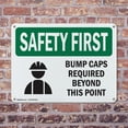 thumbnail image 4 of (2 Pack) Bump Caps Required Beyond This Point With Symbol OSHA Safety First Sign 24 Inch X 18 Inch Indoor / Outdoor Rust-Free Aluminum Metal Signs for Workplace, Workshop, and, 4 of 8