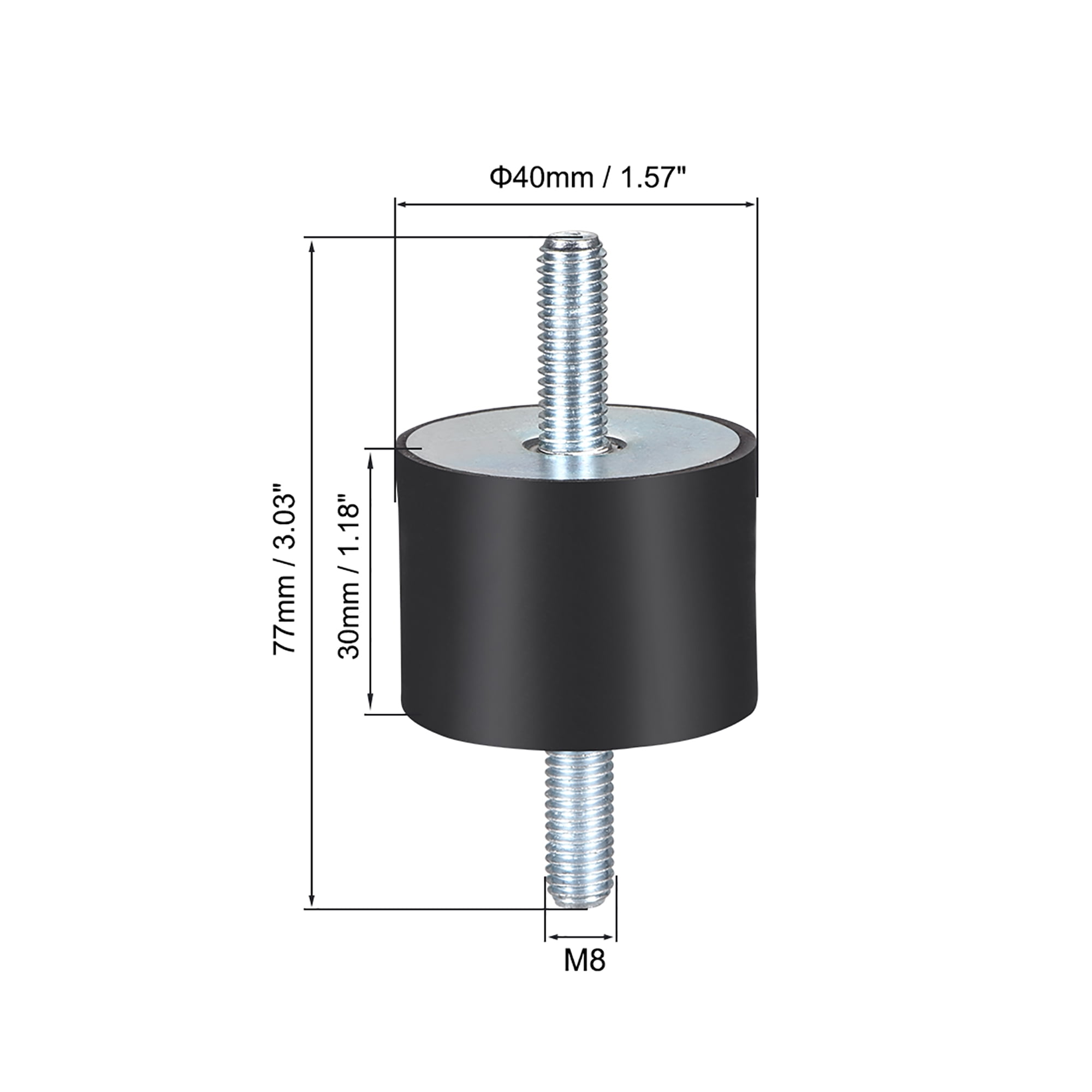4Pcs M6 Thread Rubber Mounts Vibration Isolators Cylindrical Shock Absorber with Studs 25x20mm to Bicycle Enginers 4Pcs M6 Thread Rubber Mounts Vibration Isolators Cylindrical Shock Absorber with Studs 25x20mm to Bicycle Enginers