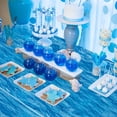 thumbnail image 3 of Hegbolke 4 Pack Ocean Wave Tablecloths - Disposable Plastic Ocean Water Table Cover for Ocean Under The Sea Beach Pool Mermaid Shark Birthday Party Decoration Supplies, 54" x 108", 3 of 7