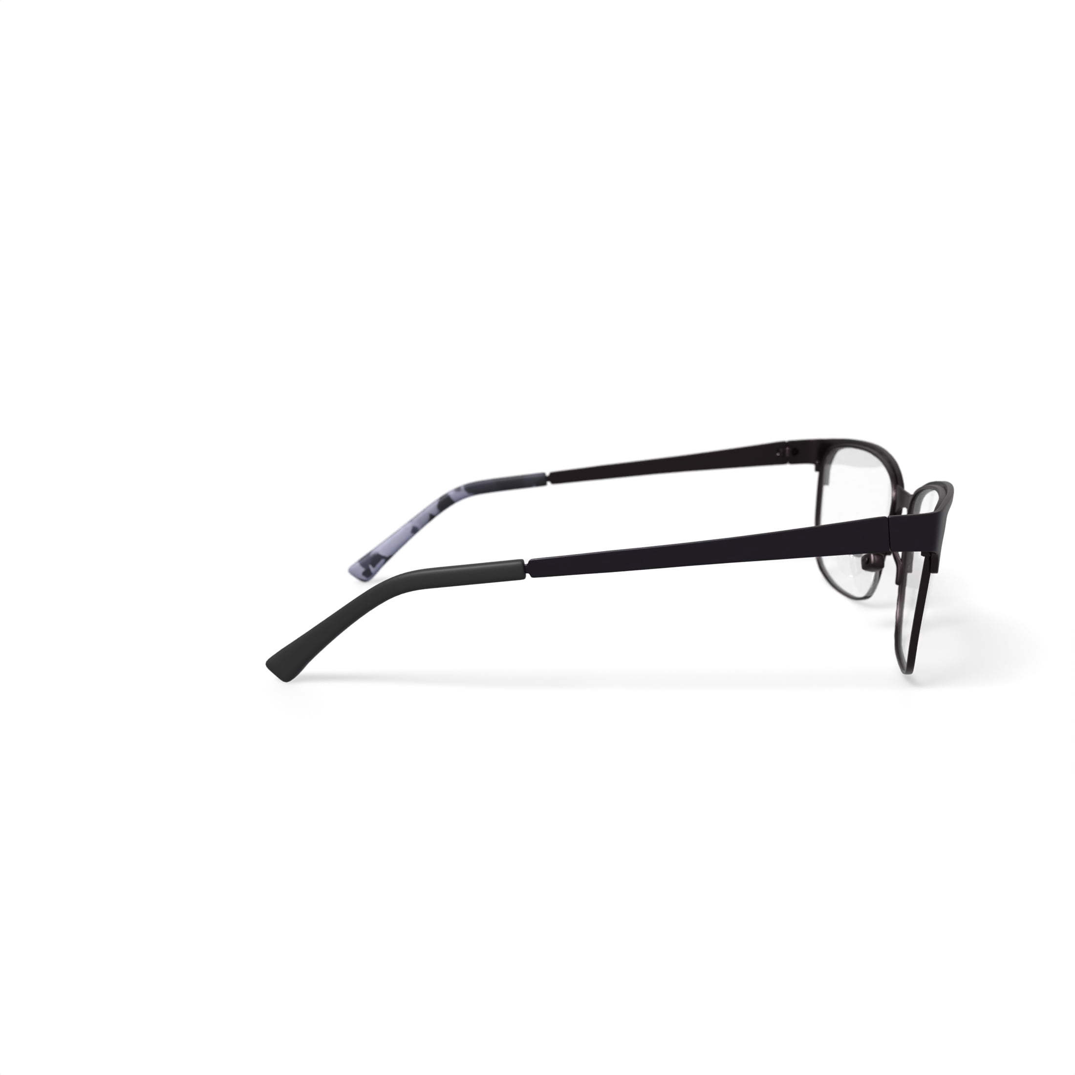 TiFlex Men’s T1703 Browline Browline Prescription Eyeglasses with Case, Black/Gunmetal
