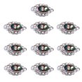 thumbnail image 1 of DIY 10 Piezas Set 3D Rhinestone Charm Decoraciones Guitar Bow Flo Plata verde, 1 of 6