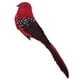 thumbnail image 2 of Figuras de pájaros falsos con plumas, modelo de pájaros con abrazadera, escultura de jardín rojo, 2 of 9