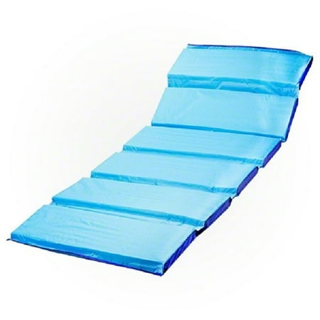 Vibrant Aqua and Navy Blue 6 Panel Aquagami Swimming Pool Foam Mattress ...