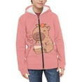 thumbnail image 2 of DISNIMO Capybara Hoodie Girls Heart Hoodie Kids Cute Sweatshirt Zip Front Hoodies for Boys Hooded Zip Up Sweatshirts Size 14-16 Girl Hoodie Jacket for Girls Hooded Coat Casual Fall Clothes, 2 of 7