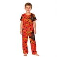 thumbnail image 2 of Family Halloween Pajamas Matching Sets Witch Hat Skeleton Short Sleeve Funny Pjs Ghost Skull Spooky Wide Leg Loungewear, Kids:5 Years, 2 of 5