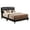 Cappuccino, variant on Home Bedroom Furniture Deb Jewel Black Tufted Full Panel Bed