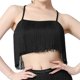 thumbnail image 5 of Top latino con flecos y borlas para mujer, camiseta suave y moderna para carnavales y disfraces. Negro XL, 5 of 9