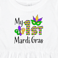 thumbnail image 4 of Inktastic My 1st Mardi Gras with Mask Girls Baby Dress, 4 of 5