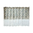 thumbnail image 2 of Vfedsrsge Floral Lace Tiered Window Valance, 59x24 Inch Multicolor Polyester Light Filtering Curtain for Kitchen Bathroom Cafe, Easy Care Pet Friendly Home Decor, 2 of 6
