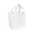 thumbnail image 2 of DALIX by DALIX Women's 24oz Cotton Canvas Tote Handbag, White, 2 of 8