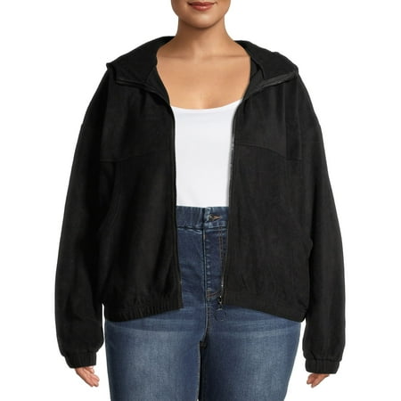 No Boundaries Juniors' Plus Zip Up Hoodie