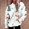 thumbnail image 5 of Uootdi Christmas Hoodies for Women Gift Fleece Christmas Classic Print Long Sleeve Sweatshirt Baggy Drawstring Pullover Winte r Warm Sweaters with Pocket, 5 of 8