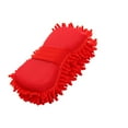 thumbnail image 2 of PureCasa Car Wash Sponges Household Non-Scratch Washing Mitt for Home, Double Sided Chenille Polyester Sponge Washing Gloves, Wet/Dry Microfiber Mitts for Cars Trucks Boats, 1PC, Red, 2 of 5