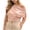 Pink, variant on Trendy Asymmetrical Off Shoulder Short Sleeve Blouse Women's Casual Loose Fit Everyday Summer Top