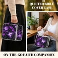 thumbnail image 5 of Yuyamidu Purple Butterfly Bible Cover for Women Quilted Bible Tote Bag with Handle and Organizer Pouch for Standard Bibles Blue Couple Church Bag for Study Travel, 5 of 8