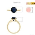 thumbnail image 5 of Angara Natural 2.2 Ct. Blue Sapphire Solitaire Ring in 14K Yellow Gold for Women (Ring Size: 3.5), 5 of 10