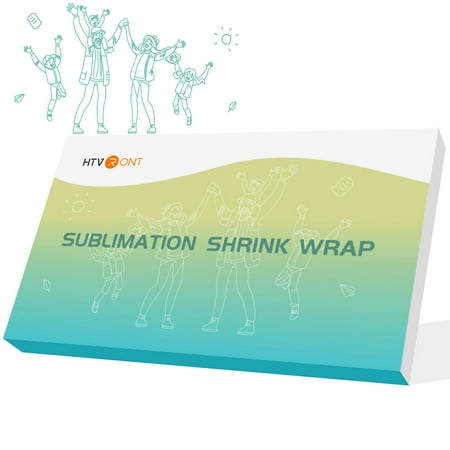 HTVRONT Sublimation Heat Shrink Sublimation Shrink Wraps, 5 in x 10 in, White, 50 Pieces