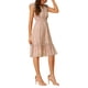 thumbnail image 4 of Vestido Casual Floral con Mangas de Volante para Mujer INSPIRE CHIC, Cuello en V, con Fruncido y Volantes, Color Rosa, Talla S, 4 of 7
