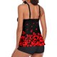 thumbnail image 3 of MKLEKYY Pijama Corto Para Mujer, Traje De Baño Tankini Fluido De Dos Piezas Con Pantalones Cortos Y Cuello En U, Trajes De Baño De 2 Piezas, 3 of 4