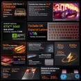 thumbnail image 2 of Laptop Gamer Machenike L16S R7 7745HX RTX 5060 16'' QHD 300Hz 16GB RAM 1TB SSD Windows 11 Pro Teclado Español Gris, 2 of 7