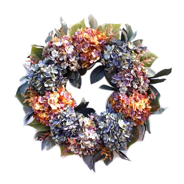Outdoor Summer Wreaths Front Door Home Decoration Farmhouse Wreath With Green Leaves Walmart Com Walmart Com