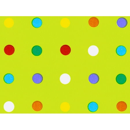 Pack of 1, Party Dots Gift Wrap 24" x 100' Gift Wrap Roll for Holiday, Party, Kids' Birthday, Wedding & Special Occasion Packaging