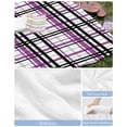 thumbnail image 6 of Purple Black Plaid Beach Towels Oversized Super Absorbent, Farmhouse Purple Black Checkered Lightweight Bath Towel Quick Dry Sets For Bathroom/Pool/Rv Camping/Beach Play/Gym Room/Picnic 30"x60", 6 of 8