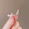 thumbnail image 1 of Broche de mariposa esmeralda, alfileres con sentido, borla exquisita, libélula, ramillete de metal, accesorios personalizados, 1 of 1