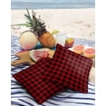 thumbnail image 4 of Outdoor Throw Pillow Cover Classic Red and Black Grid Lattice Waterproof Cushion Covers 2 Pack Farmhouse Buffalo Checker Plaid Pillow Cases Home Decoration for Patio Garden Couch Sofa, 4 of 7