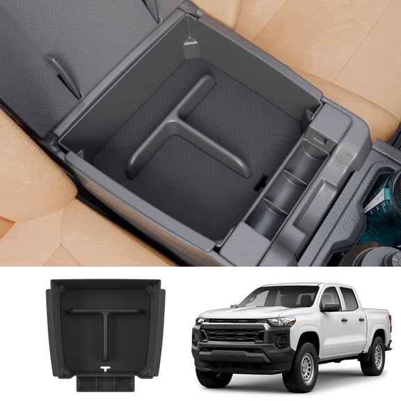 Bomely Center Console Tray Organizer Box, Fits Chevy Colorado & GMC Canyon 23-26 Pickup Armrest Storage Insert