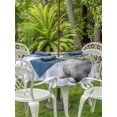 thumbnail image 2 of Outdoor Tablecloth with Umbrella Hole and Zipper, Happy Easter Round Table Cloth 60 Inch Waterproof Tablecloth, Cute Bunny Spring Flowers Butterfly Purple Plaid Picnic Table Cover for Patio Camping, 2 of 7