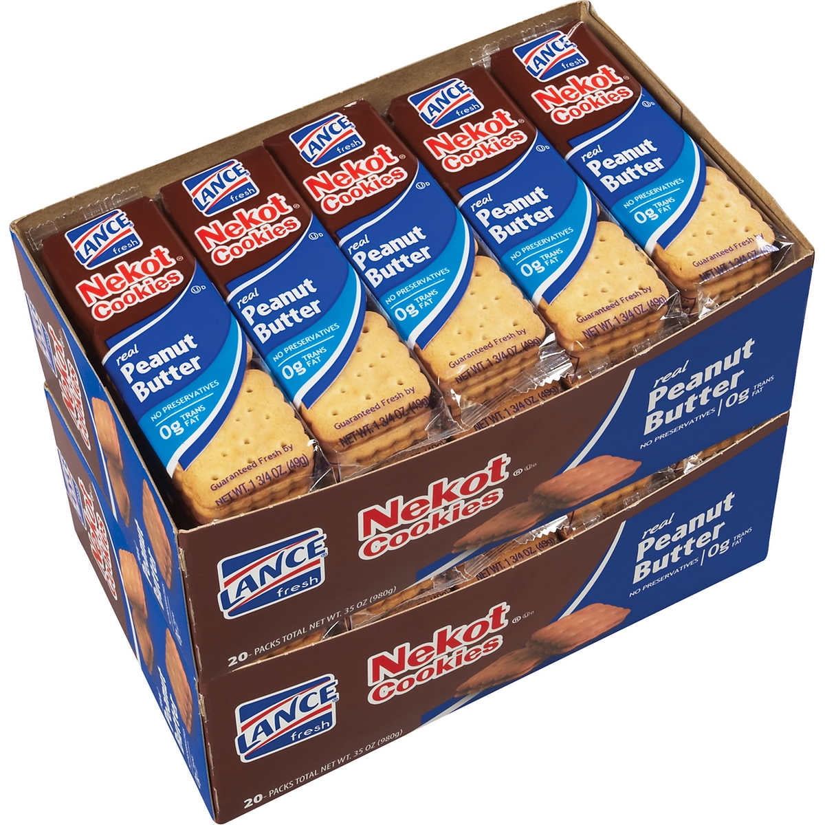 Lance Nekot Cookies, Peanut Butter, 1.75 oz, 40 ct