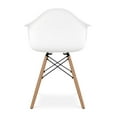 thumbnail image 4 of Aron Living Pyramid 17.5" Plastic and Beech Wood Armchairs in White (Set of 4), 4 of 6