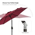 thumbnail image 7 of Sonerlic 7.5ft Round Patio Market Umbrella With Steel Frame, Outdoor Table Umbrella for Yard, Poolside and Deck, Wine Red, 7 of 7