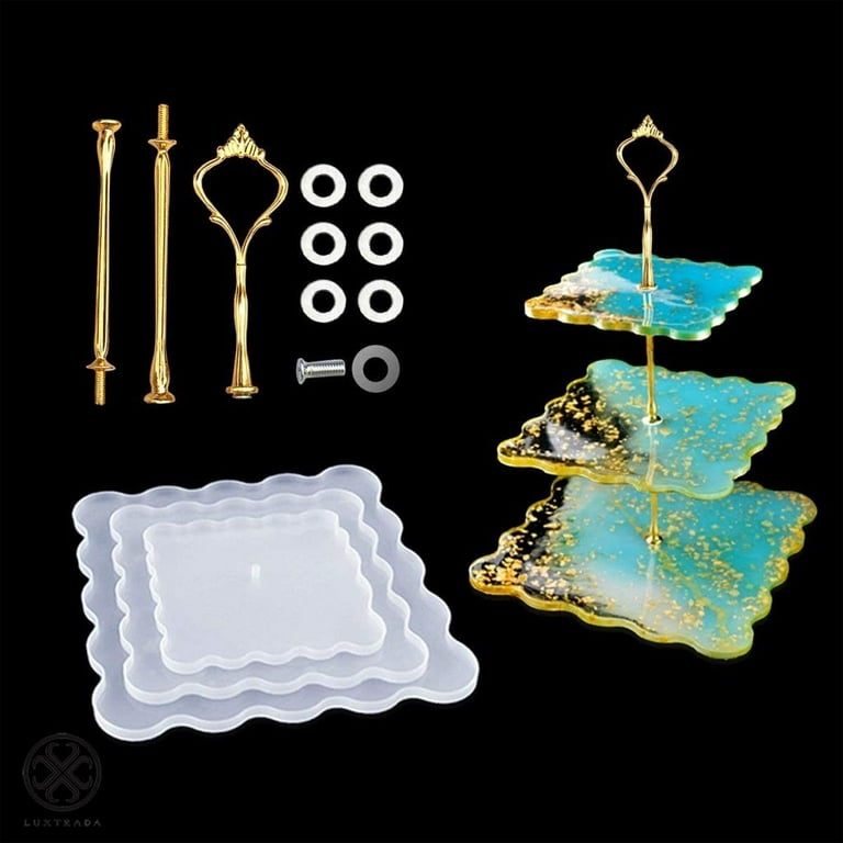 Three Layer Fruit Tray Silicone Mold-tea Tray Mold-resin Coaster  Mold-crystal Epoxy Plate Mold-home Decoration Mold 