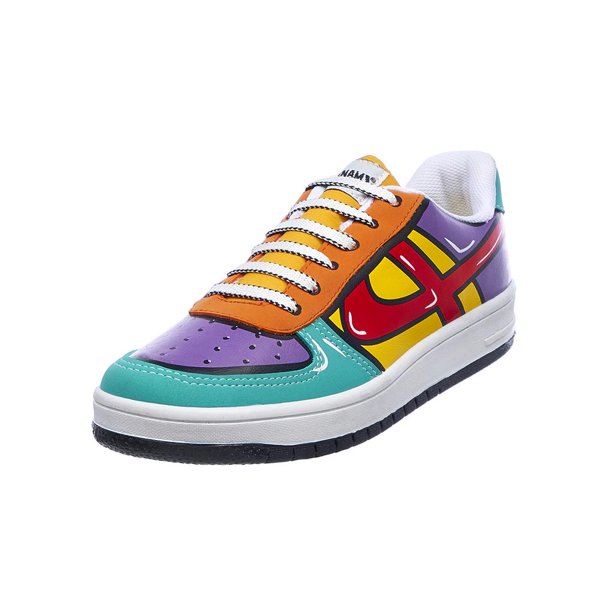 Tenis Panam Hombre Moda Casual Urbano Tipo Piel Multicolor Efecto Cómic Cómodo 126C2F multicolor 29 Panam 126C2F