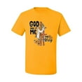 thumbnail image 2 of Wild Bobby God Made Me This Way Cross with Sunflowers Inspirational/Christian Men Tee, Gold, 5X-Large, 2 of 6